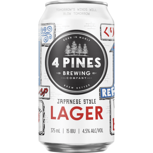 4 Pines Japanese Lager Cans